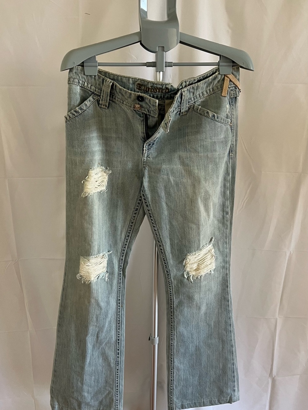 TWISTED HEART Light Blue Distressed Women's Jeans